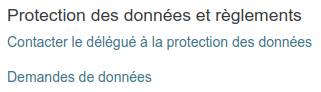 liens de contact