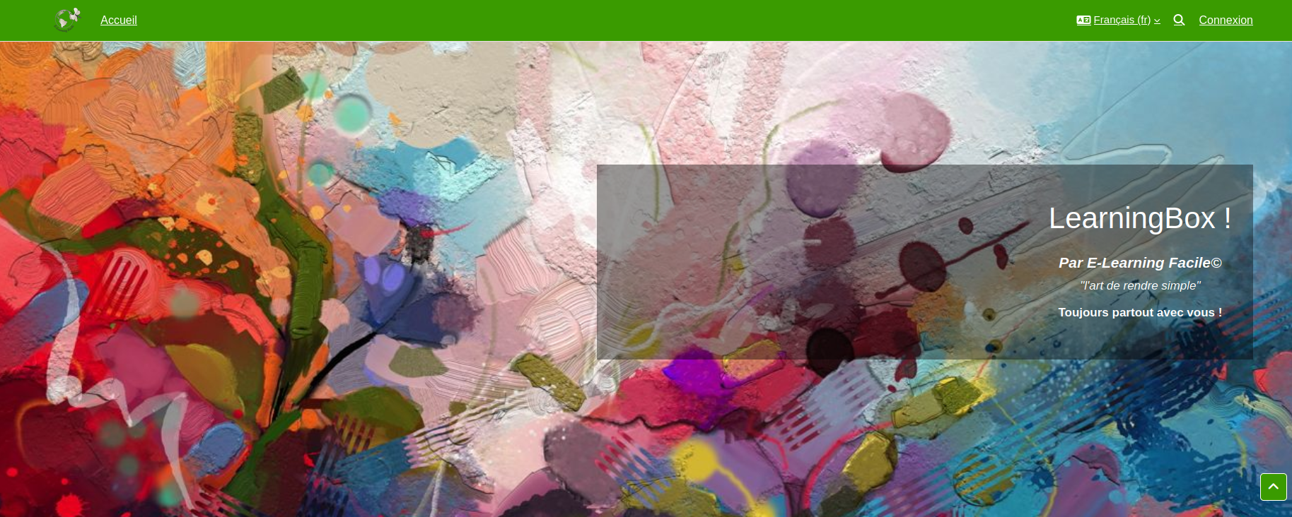Accueil LearningBox