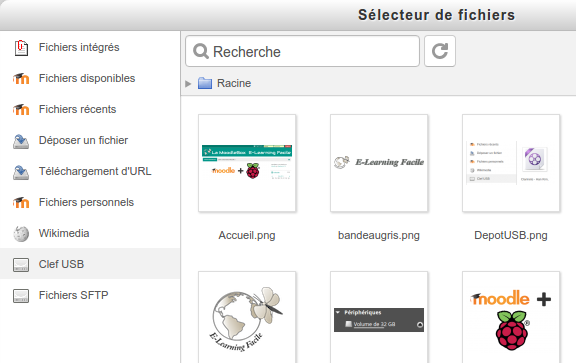 dépôt usb